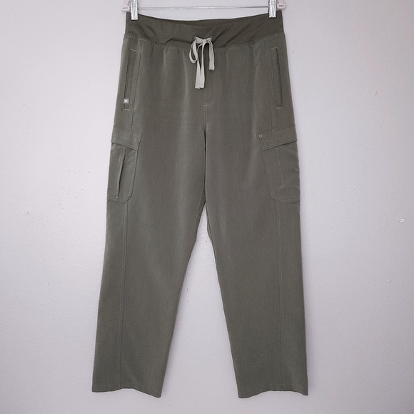 Figs Pants - FIGS Ukwala High-Waisted Cargo Scrub Pants LP LARGE Petite